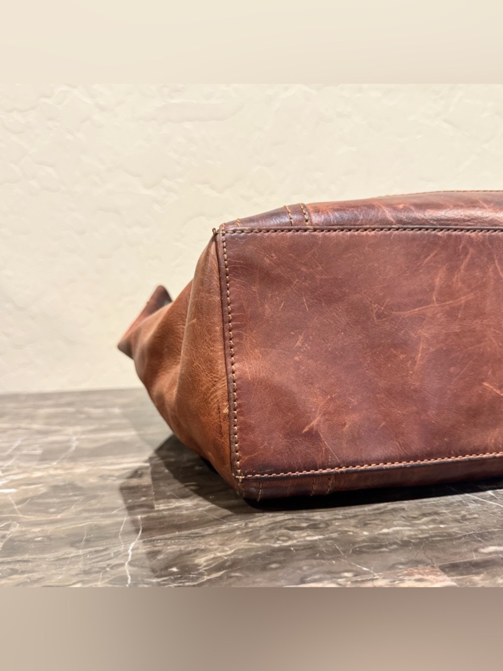 Frye Melissa Brown Leather Tote Bag - Picture 8 of 14